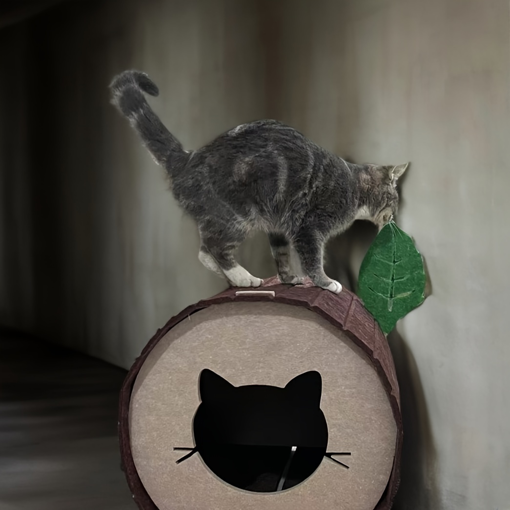 cozy velvet felt   cat bed durable   cat house for indoor cats warm cool ideal for multiple cats cat bed   assembled cat house cat furniture Product details 6