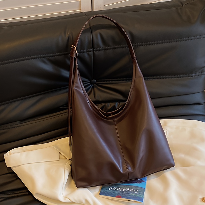 TEMU Borsa Vintage Unisex - Tote da pendolare, materiale in nylon con tracolla fissa, borsa da viaggio per a uso per ascelle/spalle - Elegante e