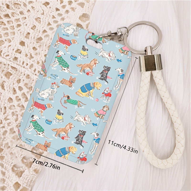 TEMU 2d Adorable Id Card Holder And Lanyard For Dressed-up Dogs, Plastic Cards. Ideal For Doctors, Nurses, And Office Staff, This Cover Safeguards Id