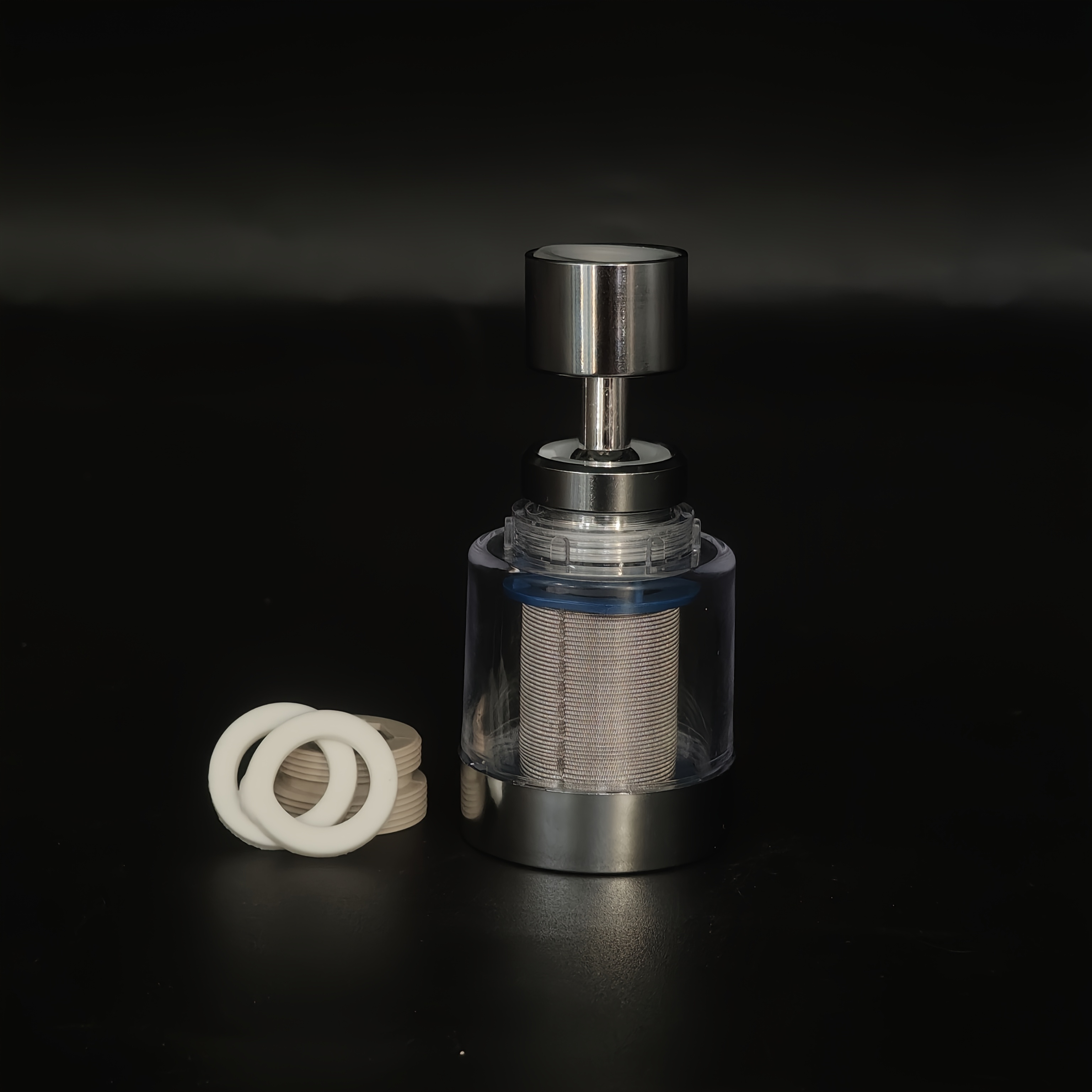 Image of Stainless Steel Faucet Aerator With Filter - 360° Rotatable Extendable Faucet Nozzle, Water Tap Accessory, Universal Fit For Kitchen Sink Bathroom Faucet, Household Water Purifier Gadget