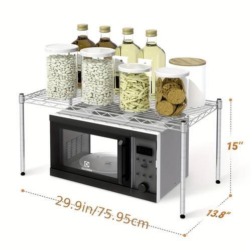 2pcs heavy duty adjustable steel wire shelving unit chrome no 30 w x 14 d x 15 h organizer 1 shelf