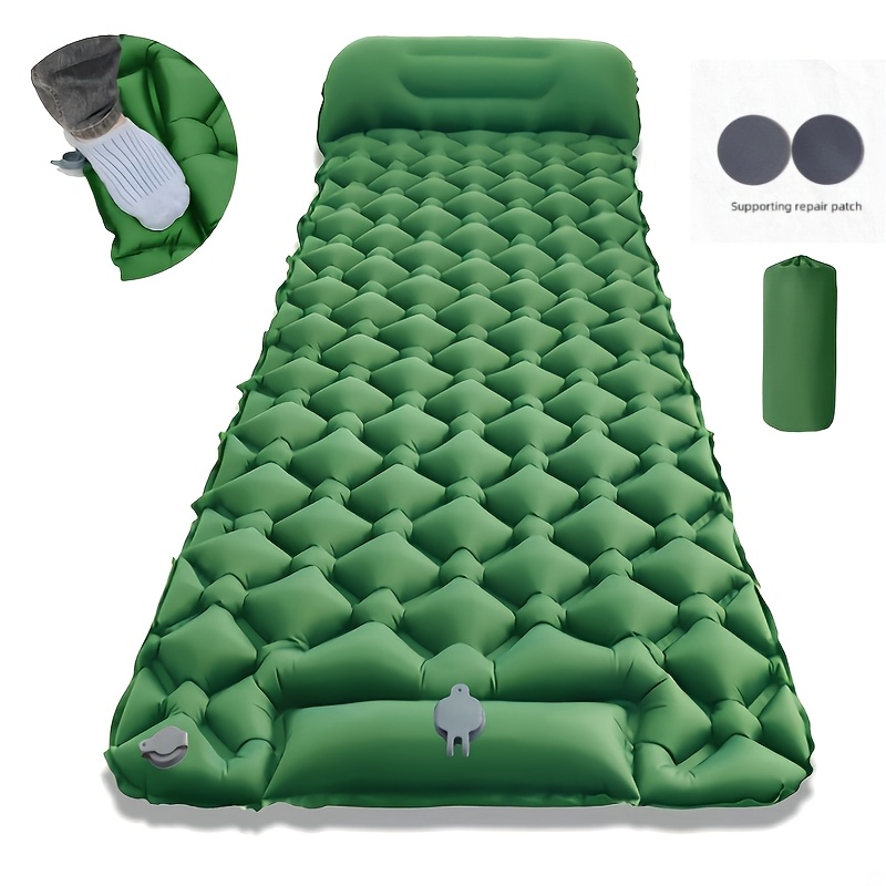 Image of 0.65kg 5cm Tpu New Outdoor Sleeping Mat Camping Inflatable Sleeping Pad Moisture-proof Mat Ultra Lightweight Air Cushion Suitable For Hiking
