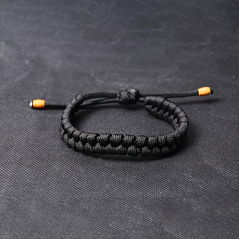 

Adjustable Hand-woven Hemp Rope Bracelet For Men And Women - Cool, Simple, Non-magnetic, No Bracelet