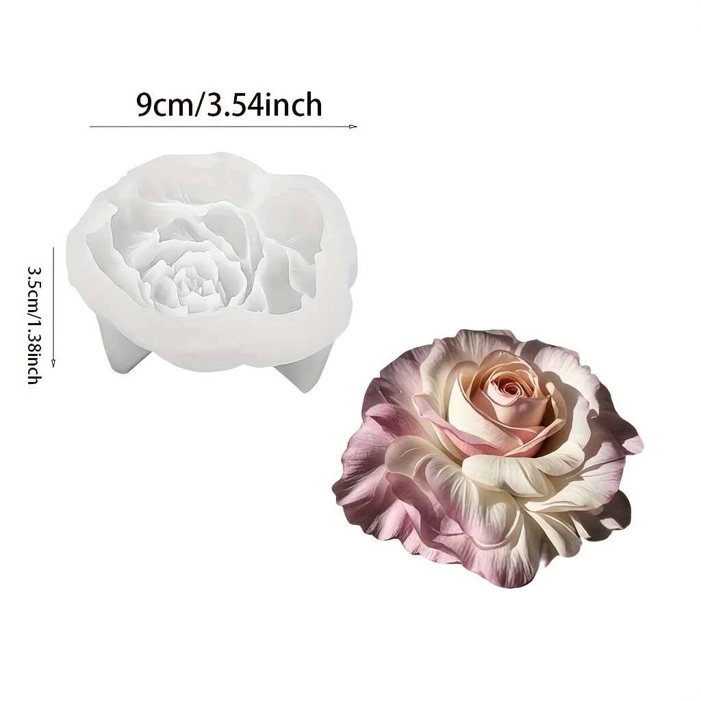 TEMU A Peony-shaped Candle Mold Designed For Candle Making, Suitable For Aromatherapy, Soap Crafting, And Special Occasions Like Valentine's Day,