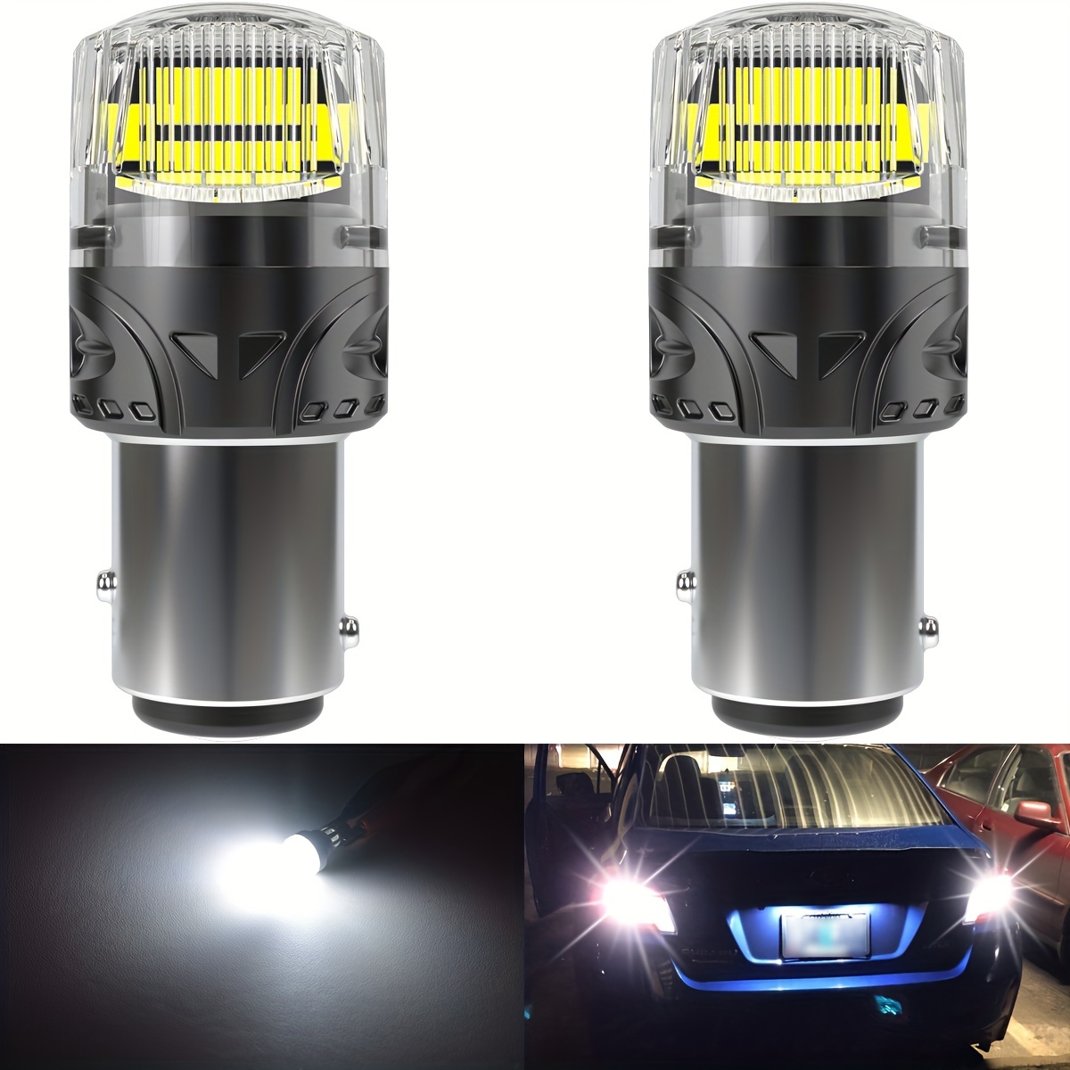 

Katur 1157 P21/5w Bay15d Led Bulbs, 2pcs, Super Bright 2000-3000 Lumens, Aluminum Daytime Running Lights, Reversing Backup Car Parking Lamps, 12v, No Battery Required, Drl For Motor Vehicles