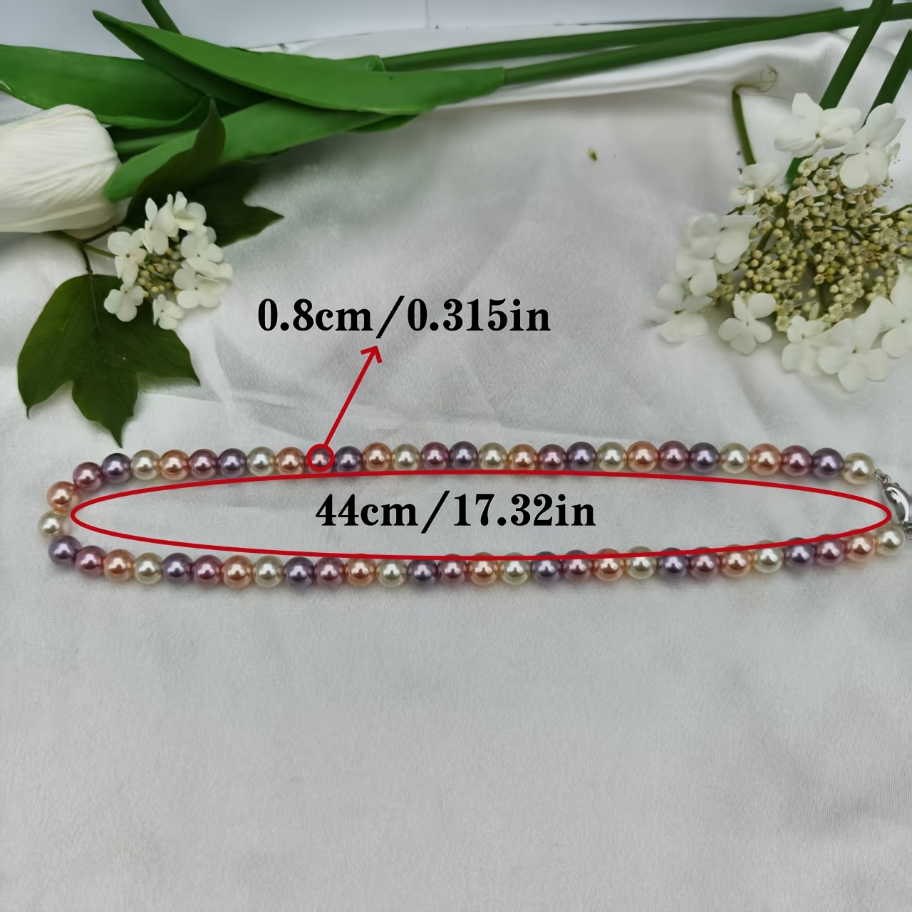 Bohemian Style 8mm Freshwater Pearls Necklace