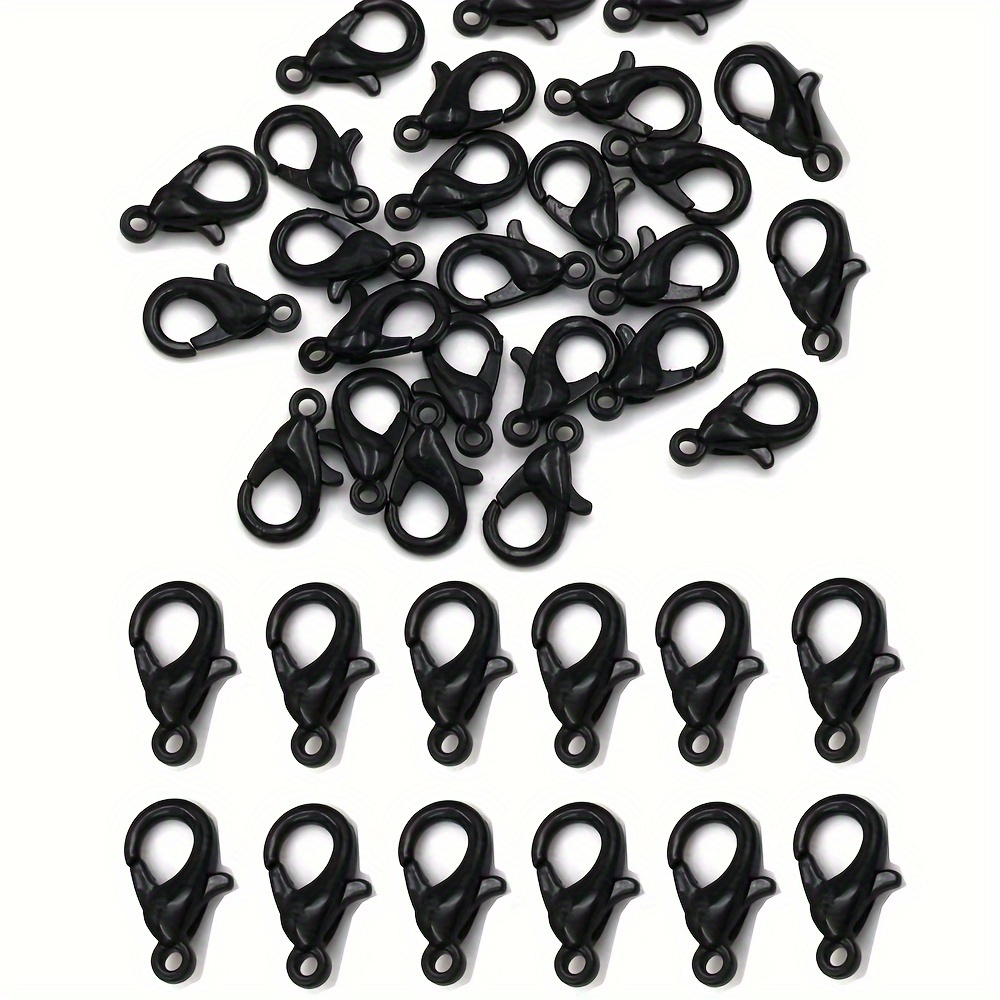 

30/300pcs Mini Lobster Clasp, Zinc Alloy Black, For Jewelry Making, Diy, Keychain, Bag Accessories, Phone Strap