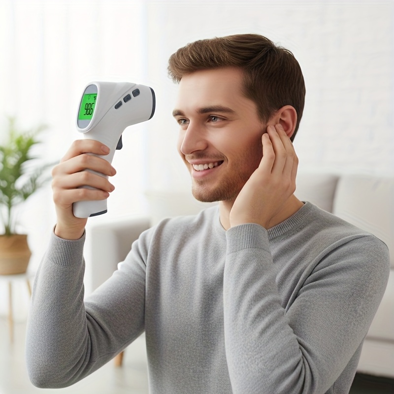 KINGCLINIC Non-Contact Forehead Thermometer - Digital/ Display Thermometer with Windproof, Ultra-Accurate 1° precision for & Use, Non-Invasive for s & (Battery, Compatible with - Image 8