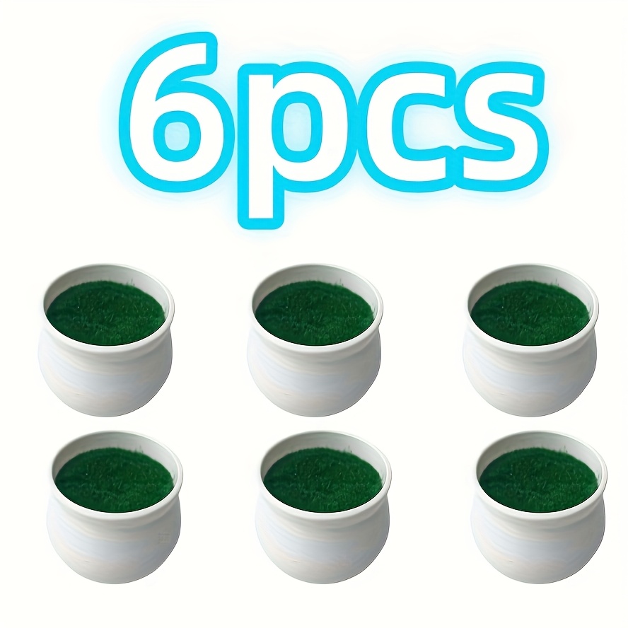 Image of Set Of 6 White Plastic Flower Pots For Floral Arrangements, Featuring Green , Ideal For Holding Flowers. Gardening Gift Home Decor