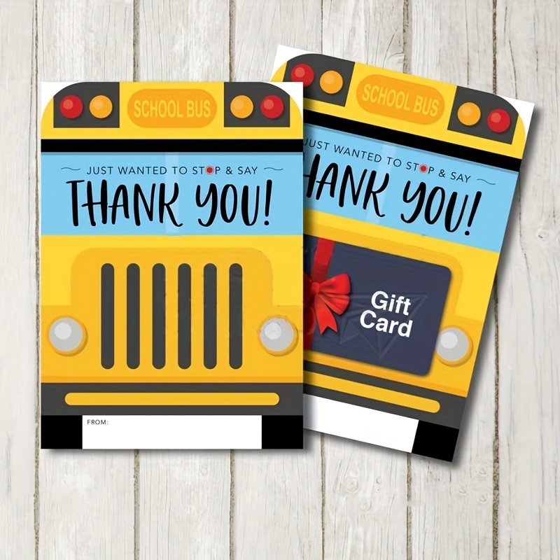 

Appreciation Gift Card Holder Set, 2-pack Thank You Note Card With Envelope For , Non-electric Festive Party Supplies, Featherless Gratitude Card Pack For School Bus Professionals