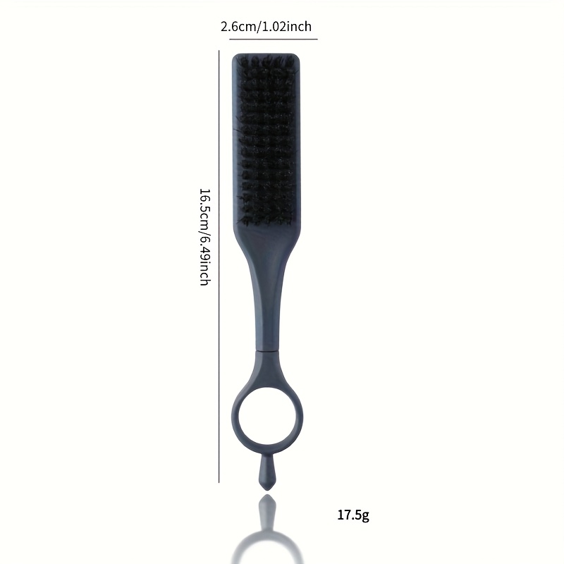 Image of 1pc Beautiful Rotating Ring Mini Hair Brush Portable Waterproof Finger Design Beard Brush With Nylon Bristles For Men's Face And Neck Cleaning, Portable Finger Design Beard Brush, Cleansing Brush