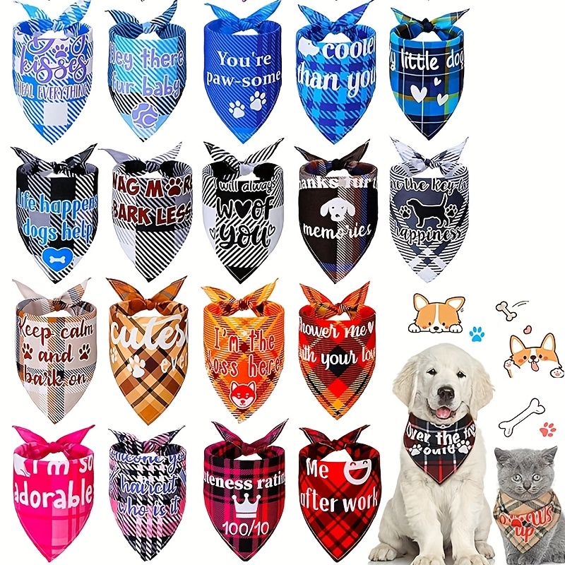 

30pcs Dog Bandanas - , Pet Scarves Fun For Small To & - For Grooming, Photoshoots & Parties