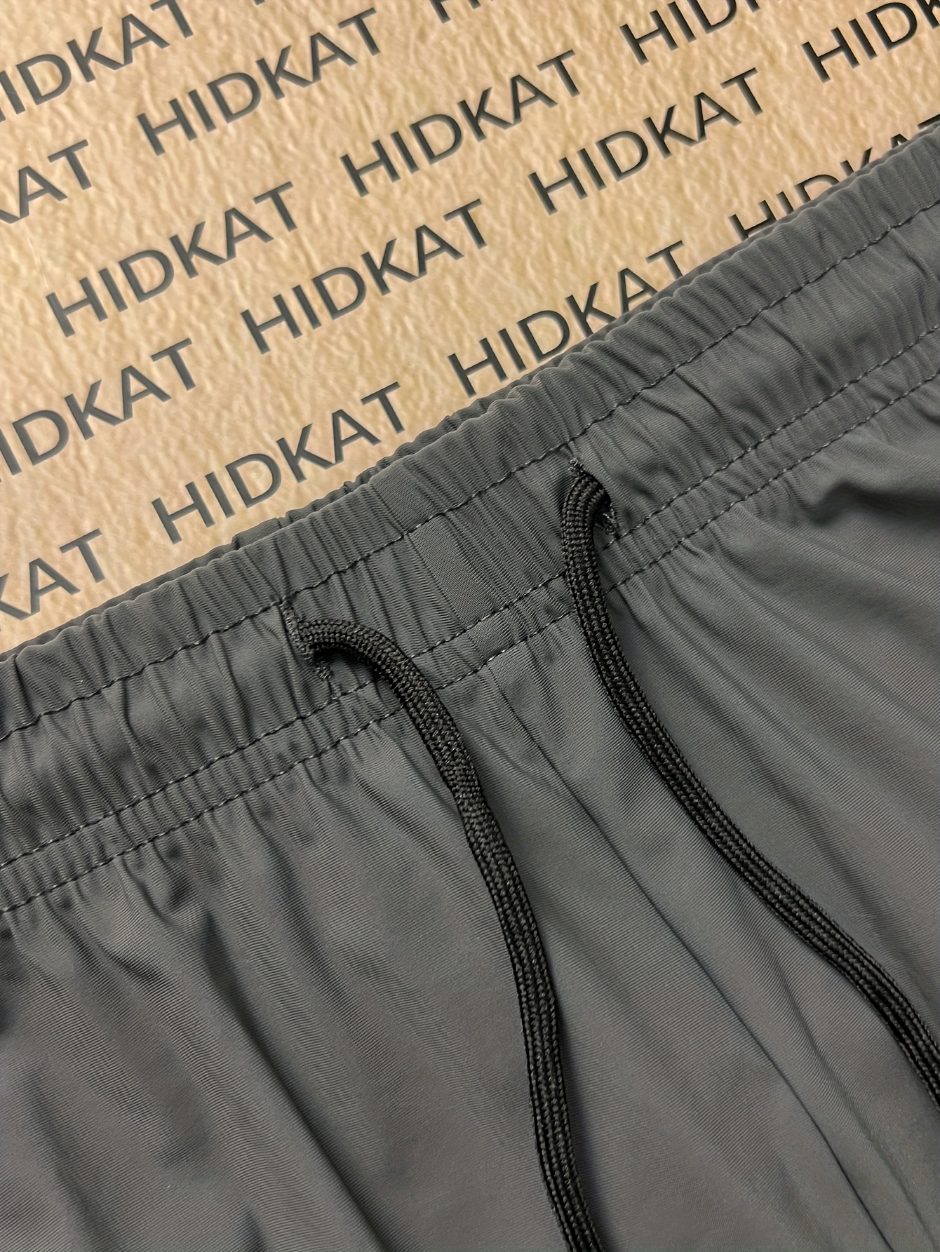 Men'S Plus Size High-Elasticity Sports Shorts - Navy Blue with Drawstring Waist, Zipper Pockets, and Side Pockets, Perfect for Casual Outdoor Activities, Fitness, Cycling, and Daily Wear, Casual Outdoor Attire | Drawstring Shorts | Zippered Pocket