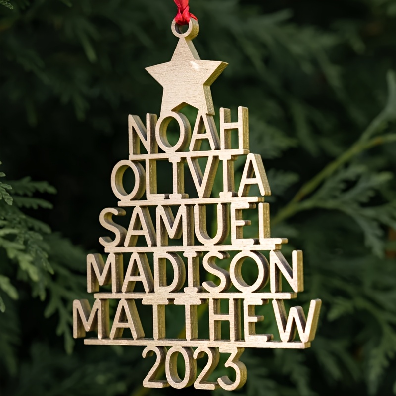 TEMU Decorazioni piatte 2D, Decorazioni personalizzate, Ornamenti natalizi per , Ornamenti personalizzati con nomi, Ornamenti per albero di Natale