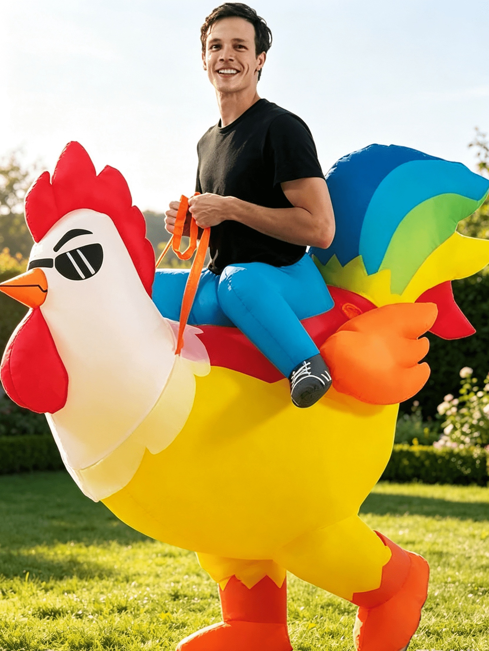 Funny Rooster Inflatable Costume for Halloween & Christmas