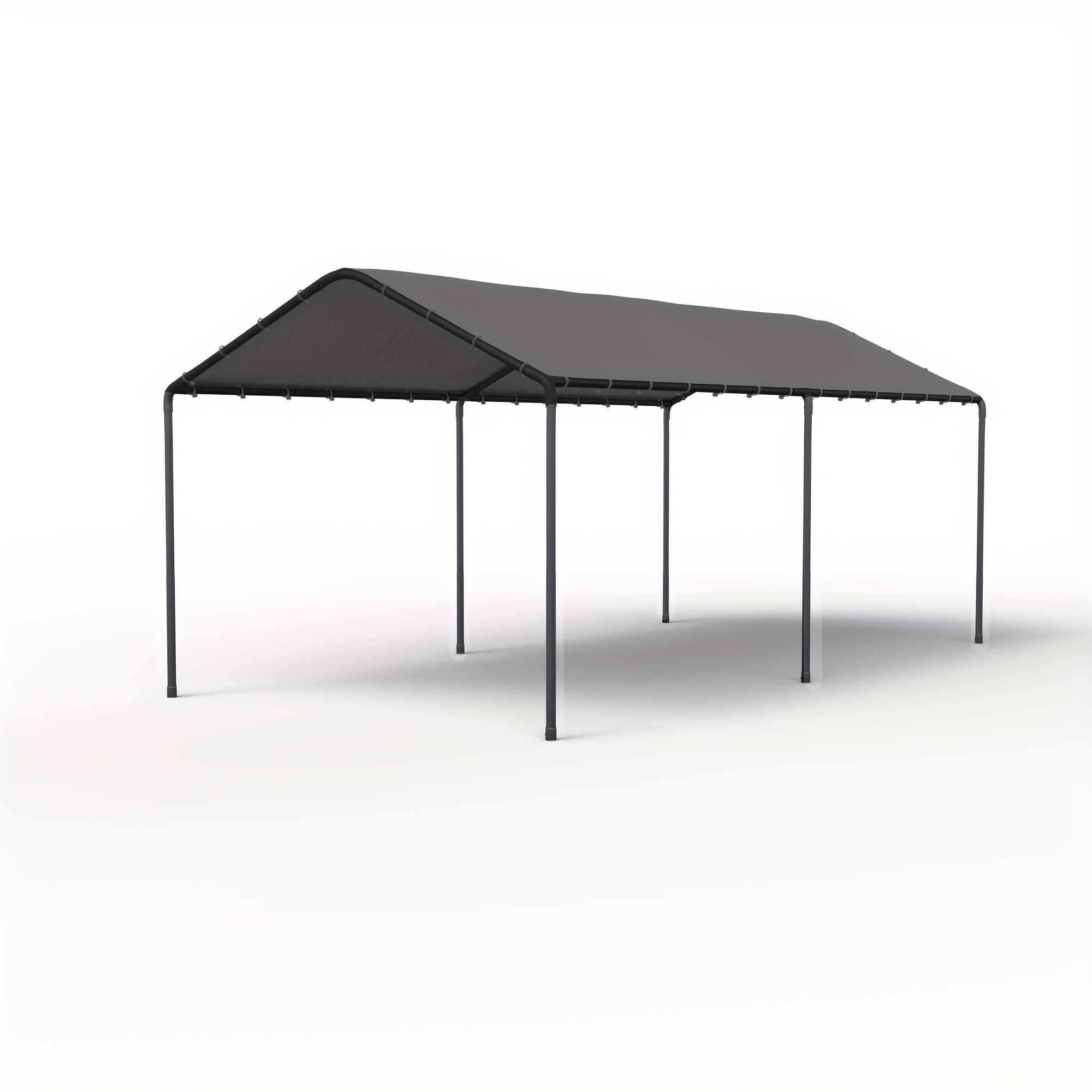 TEMU 10x20 Carport Heavy Duty Portable Garage Shelter Metal Car Canopy Tent With Uv-resistant & Weatherproof Top Cover For Rv & Vehicles