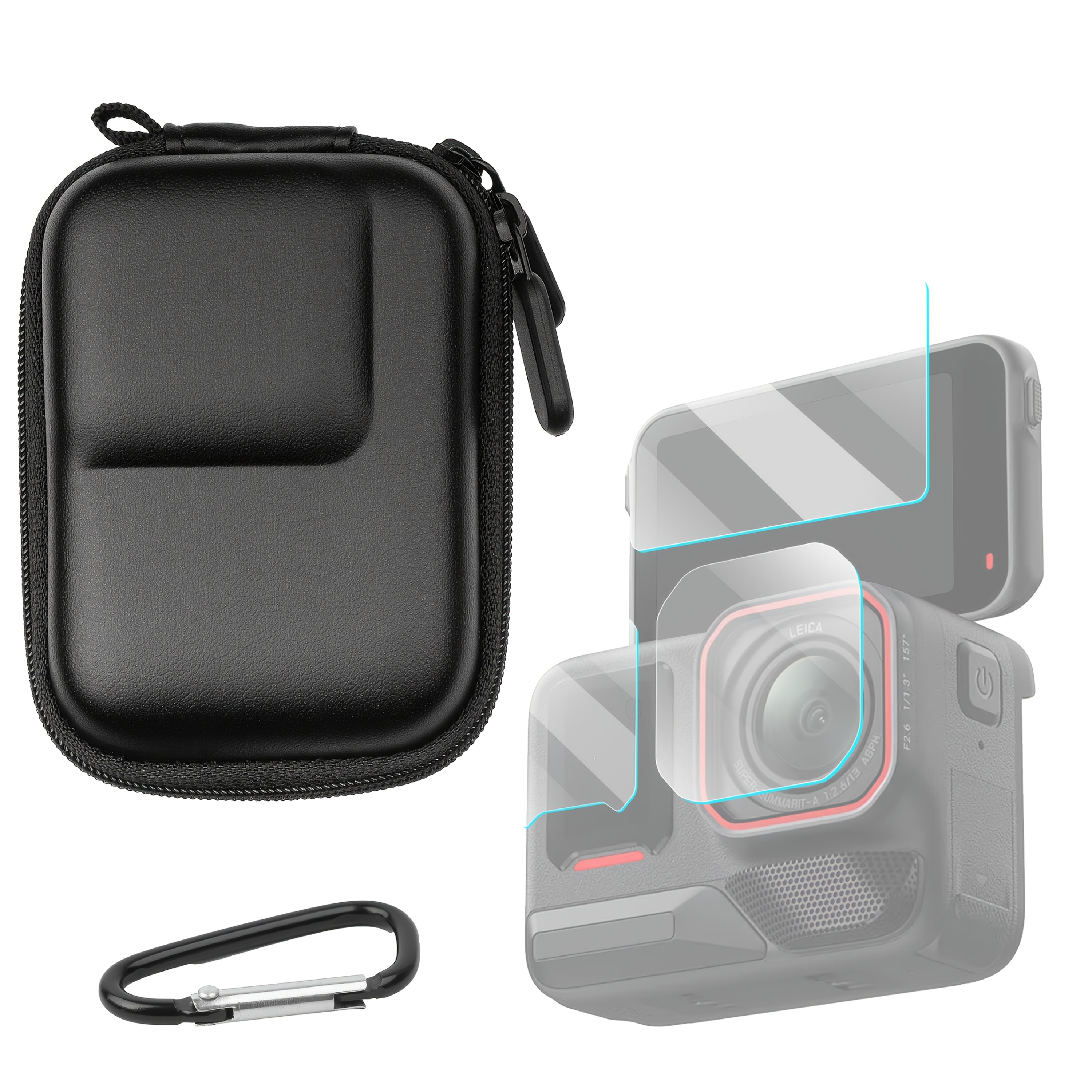 TEMU Mini Carrying Case For Action 4/3/5 Pro/6, Portable Camera Case Compatible With Hero 12/11/10/9 And