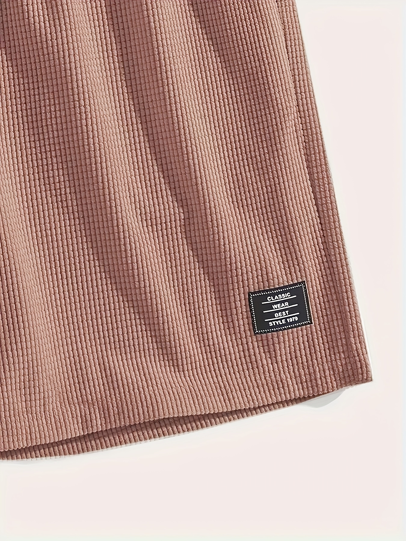 Men'S Casual Corduroy Shorts - Summer Beach Style, Light Brown, Drawstring Waist, Loose Fit, Lightweight & Breathable for Casual Attire, Beach Shorts