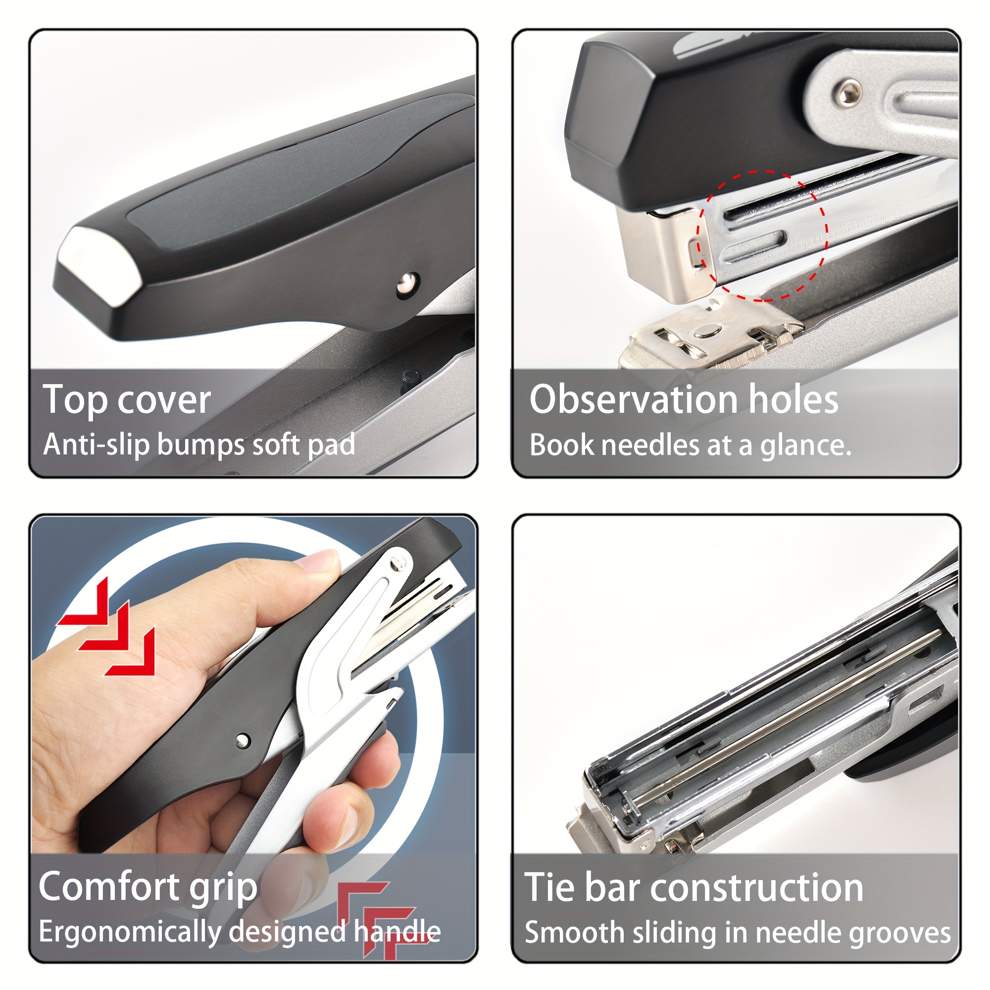 Stapler 3000 Staples Metal Capacity Handheld Plier Stapler - Temu