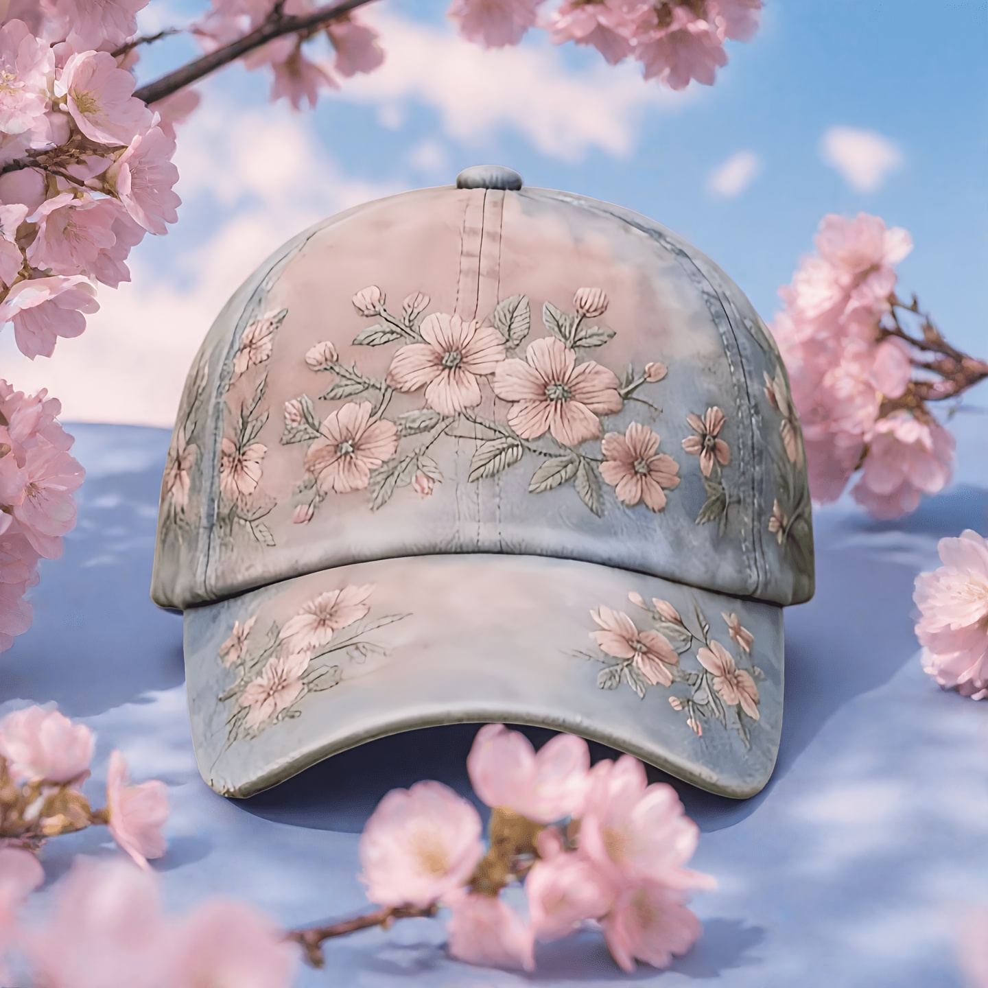 3d Floral Print Baseball , Women's Casual Sun Dad Hat Suitable For Daily Wear, Street Style, Outdoor Activities, And