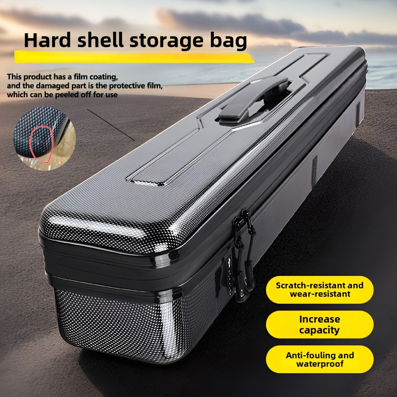 carbon fiber hard shell fishing tackle box large capacity Temu