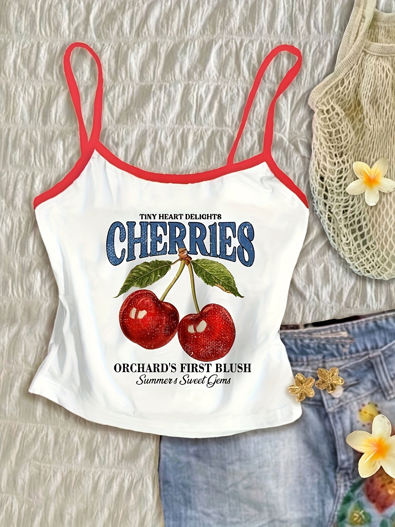 cherry tank top sold on Temu United States