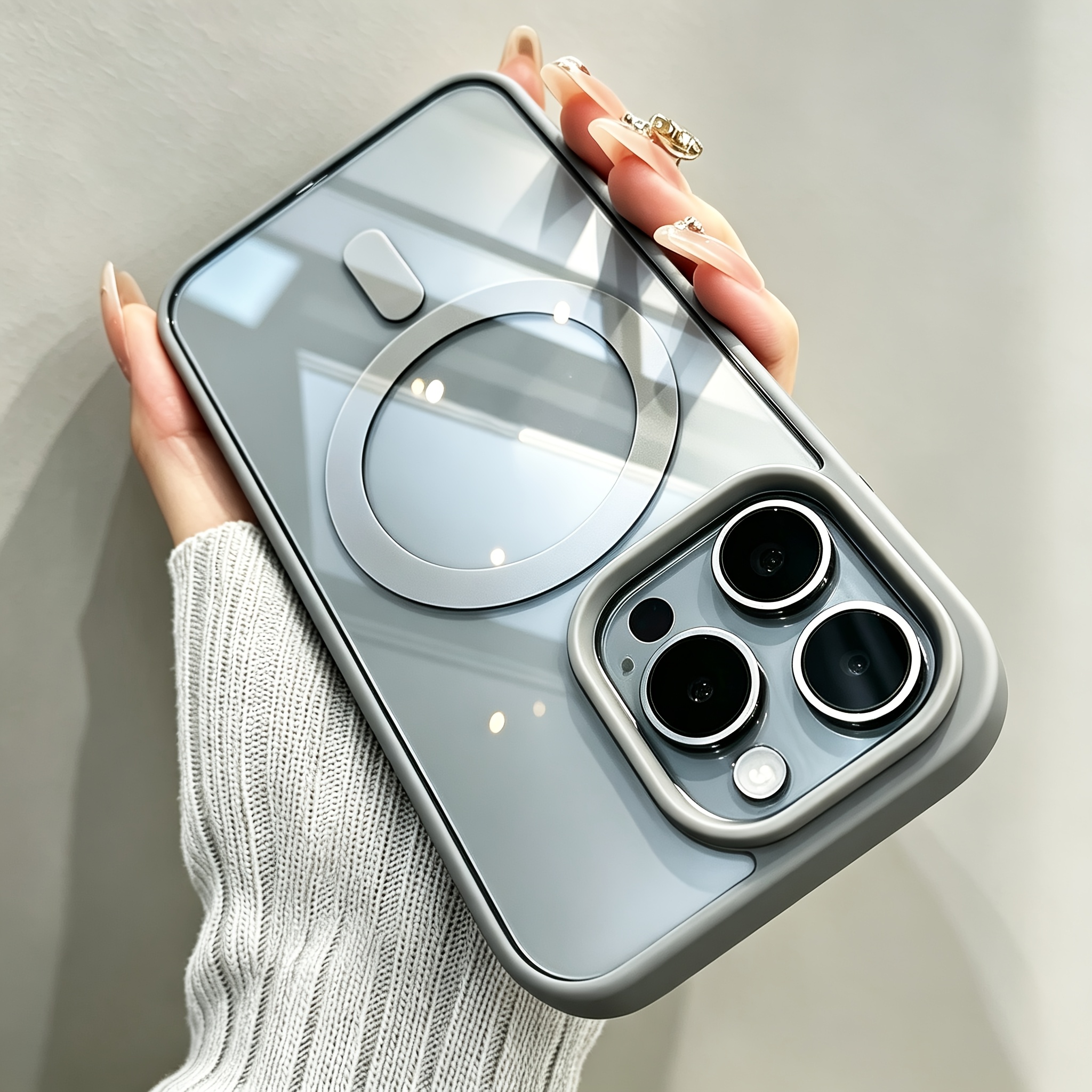 TEMU Phone Case - Brand New Luxury Magnetic Transparent Acrylic Phone Case, Suitable For Iphone 18 Pro Max 17 Air 16 15 14 13 12 11 Pro , With A And