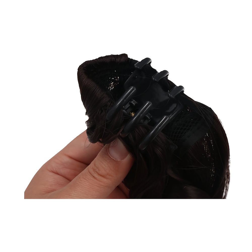 synthetic high ponytail braid extension clip in half tied long curly hairpiece natural fluffy new chinese style braided twist high temperature fiber safe clips for all hair type details 6