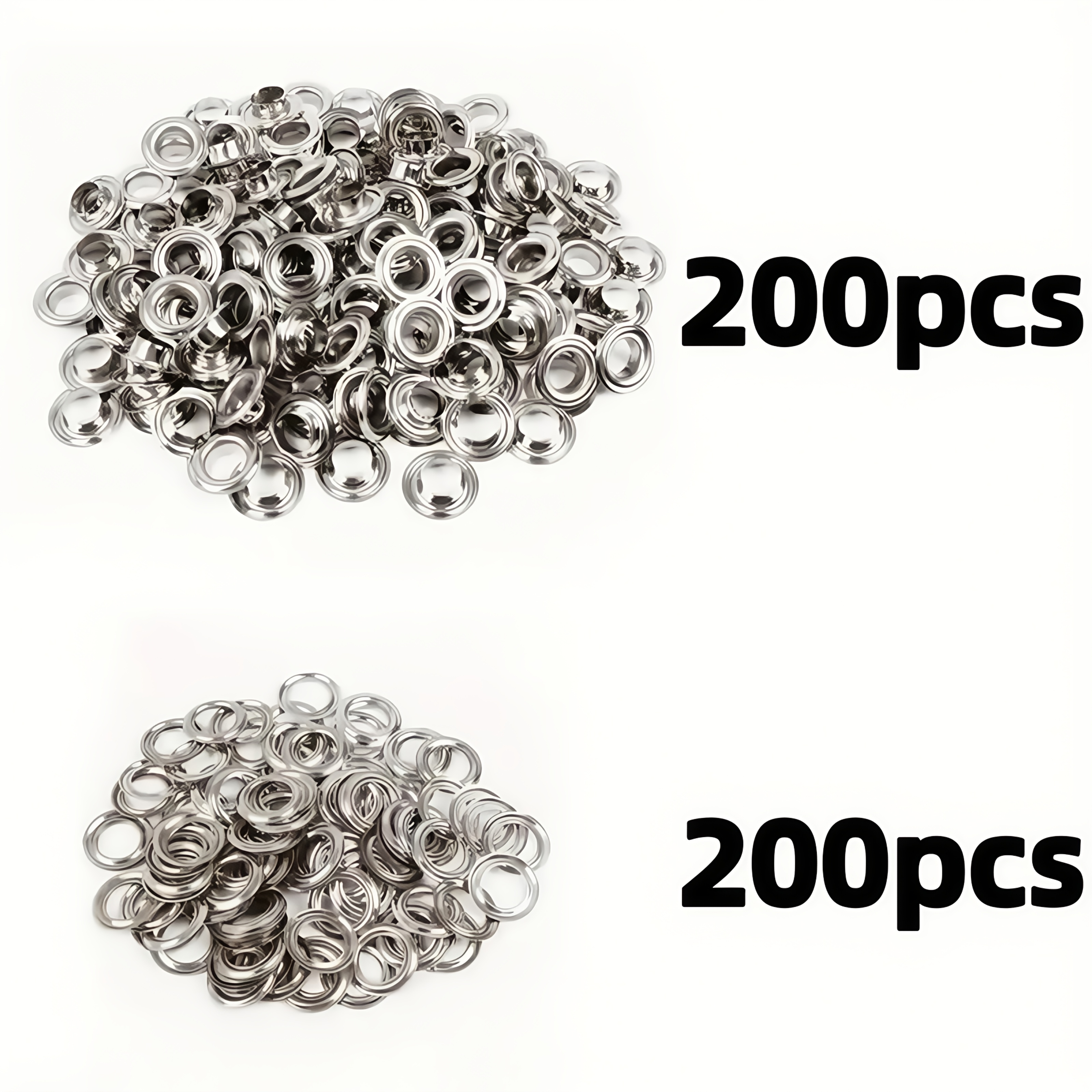 E-shop 400 Stück Ösen Schnallen 10mm Innendurchmesser, geeignet für Kunstleder, Gürtel, Markisen, Stoffe, Plane, Multifunktionale Ösen Schnalle |