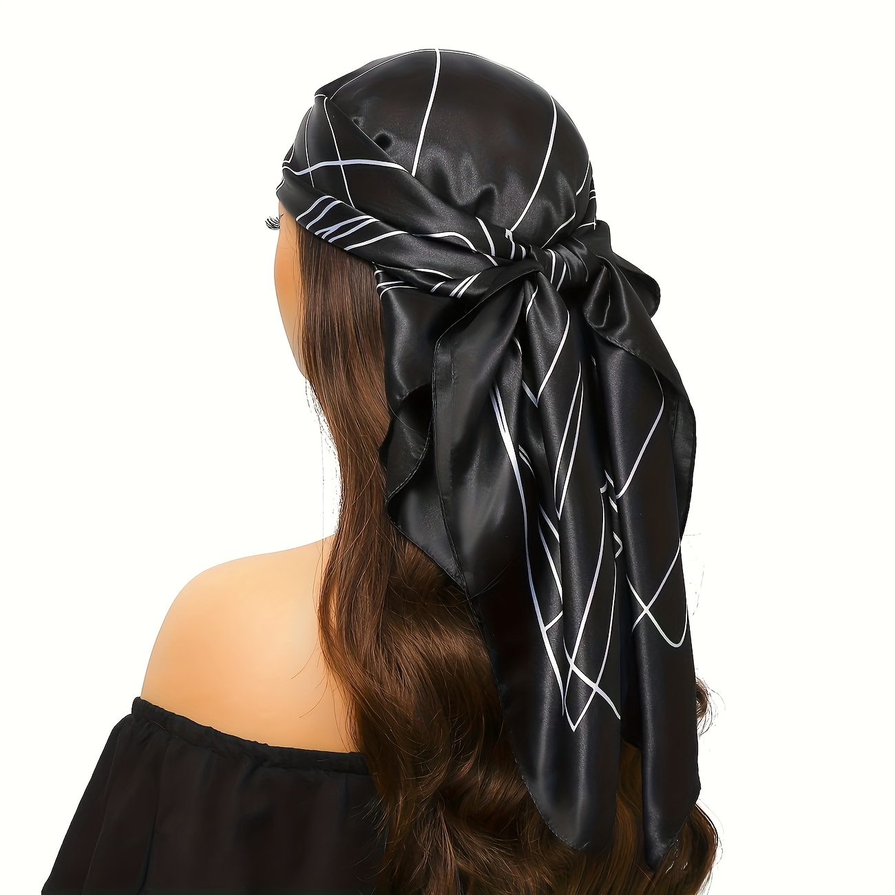 black scarfs women sold on Temu United States