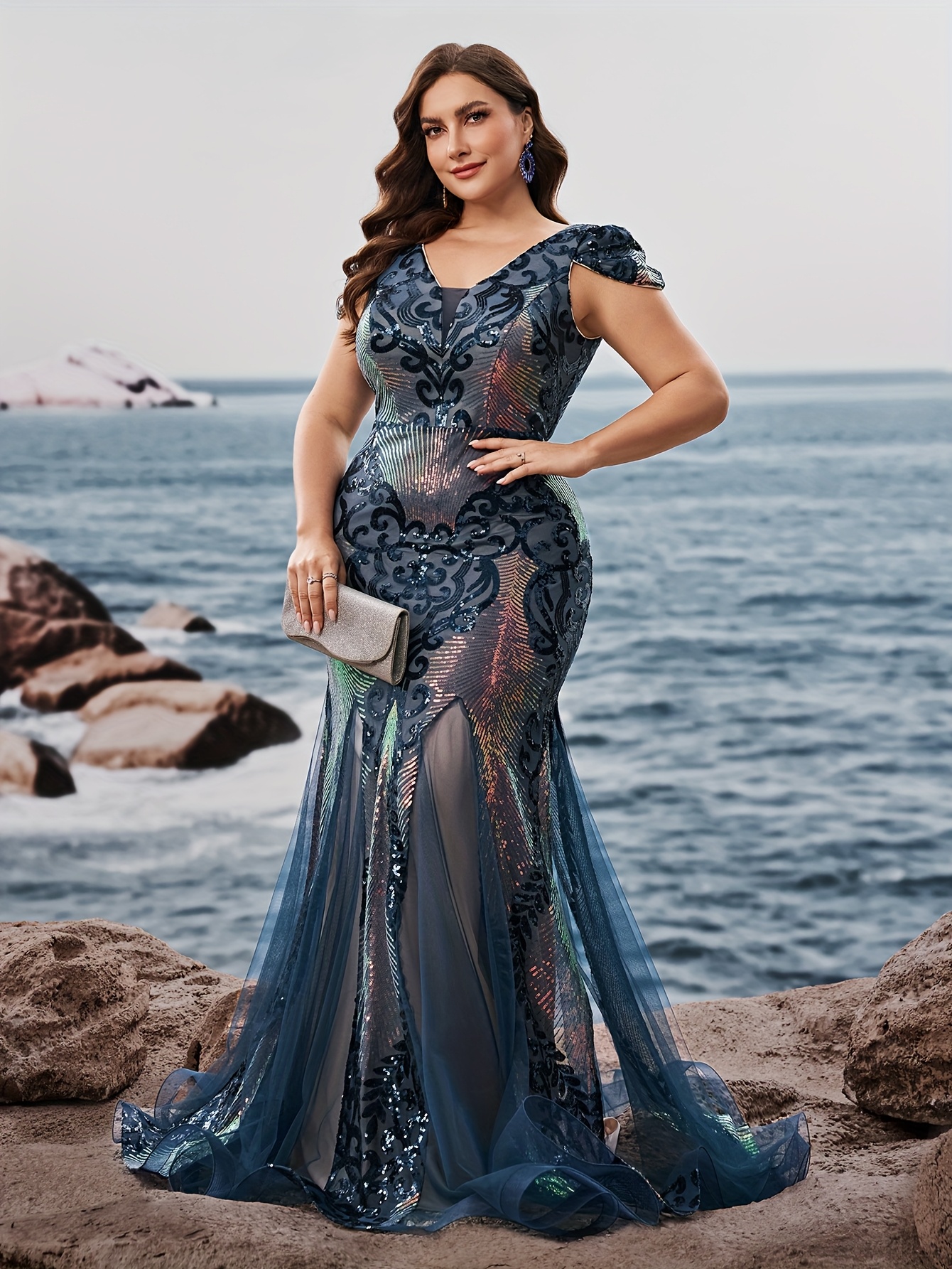 plus size ladies high quality stretch beaded super fitting - Temu Greece