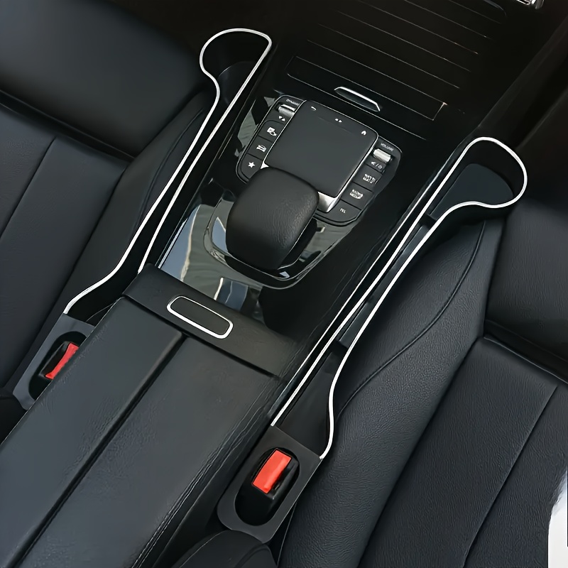 TEMU 2pcs Car Seat Organizers - Anti-slip , Multi-functional Cup Holder & Clutter Storage Box For Car Seat , Durable Plastic Organizer For Keys,