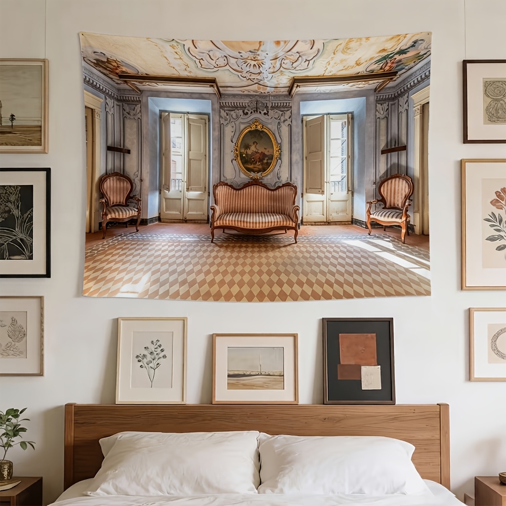 Vintage European Palace Photography Backdrop Tapestry