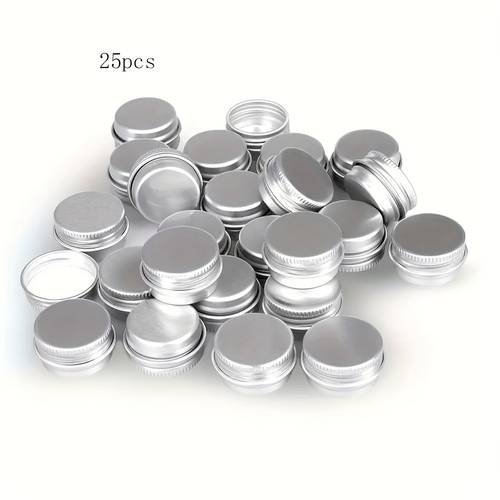25 50 100pcs packs 10g aluminum tin jars durable stylish metal containers face cream lip balm gloss reusable