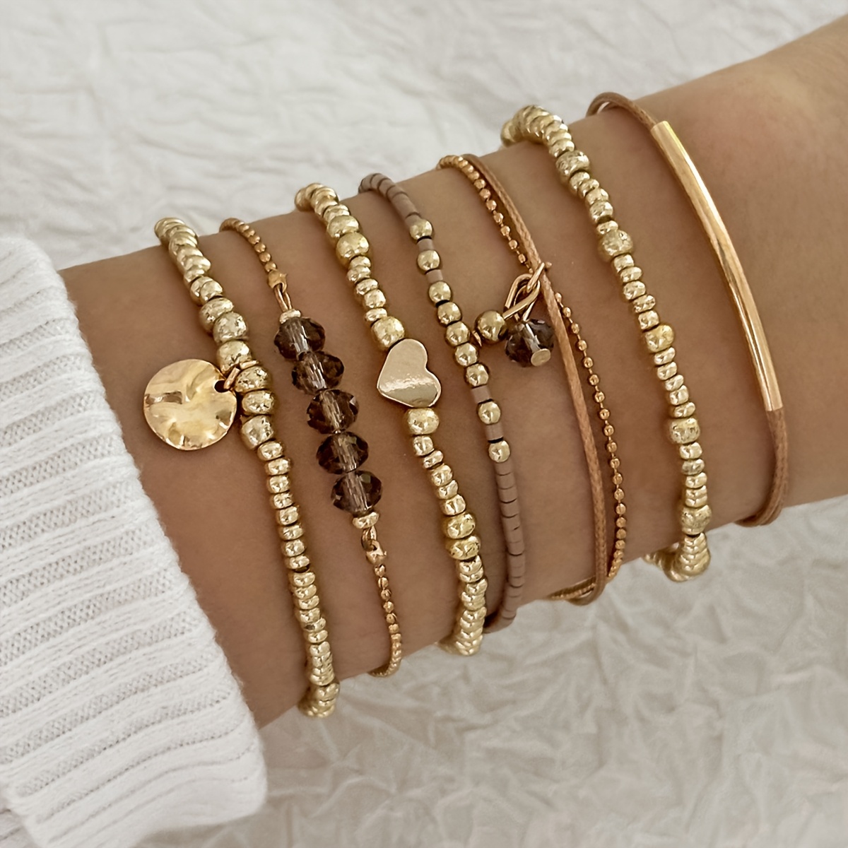 

7pcs Bracelet Set - Long Bar , & For