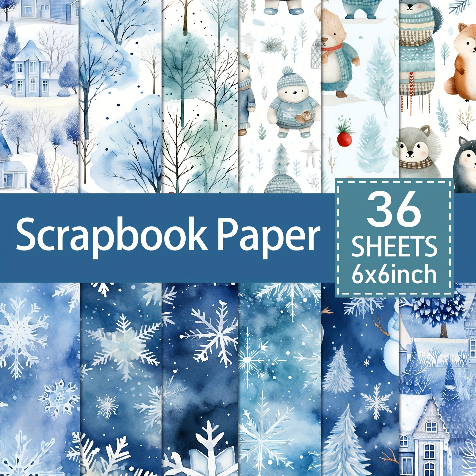 

36 Sheets Vintage Christmas Scrapbook Paper Pad - 6x6 Inch, Perfect For Crafting And Gifting, Suitable For Christmas, , Thanksgiving, New Year, And More, Ages 14 And Up, Non-prop Money, Asstss Brand