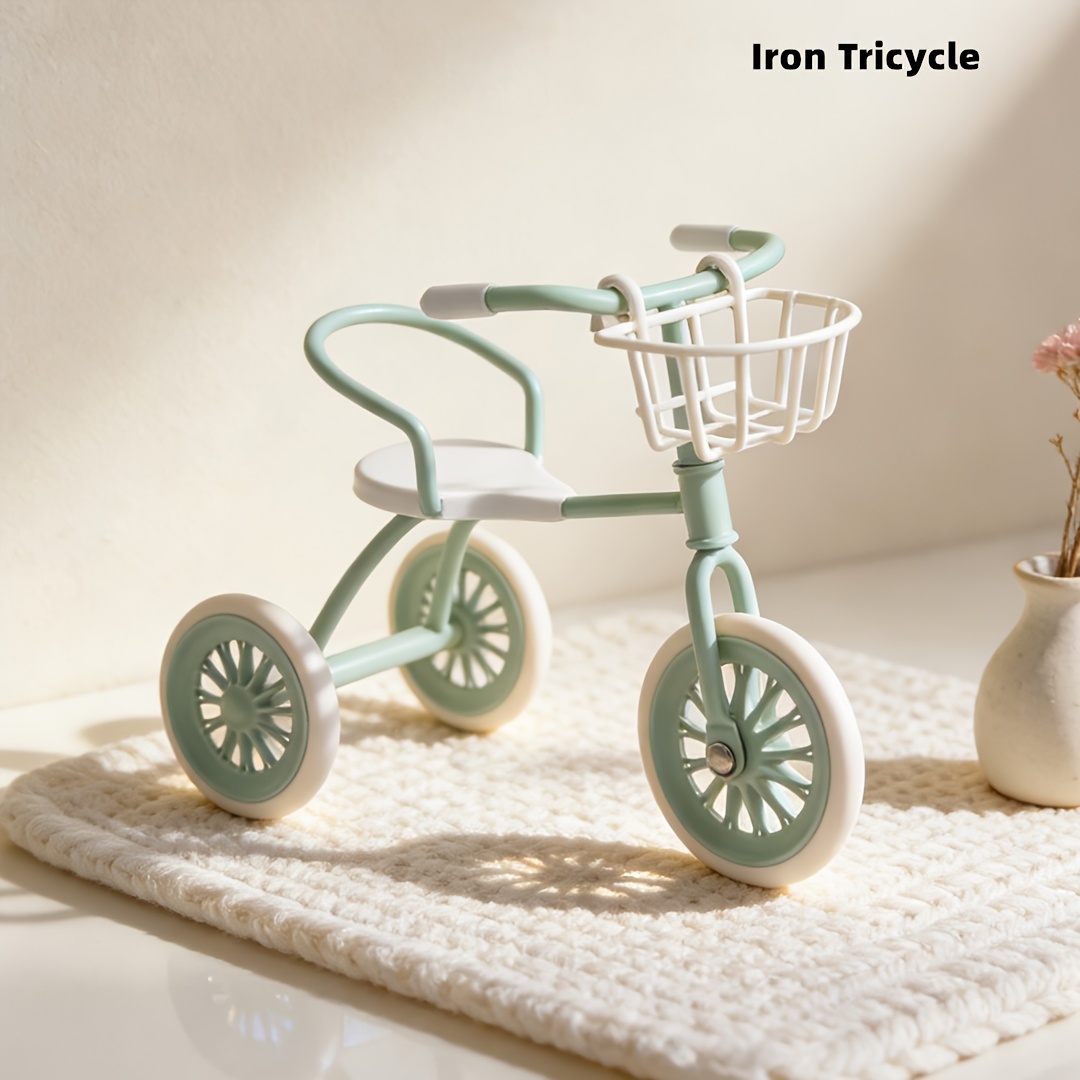 TEMU Vehicle Model Kit: Tricycle Model Kit, Diy Model Accessories, Model Collection, Home Decor 1:12, Bicycle-type Ornament, Classic Vehicle Statue,