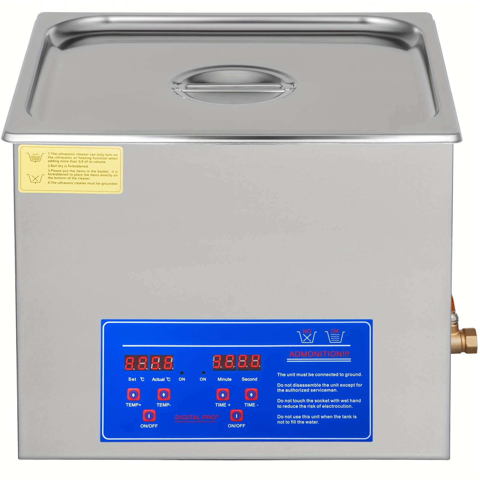 

Vevor 15l Ultrasonic Cleaner With Digital Timer&heater Professional Ultrasonic Cleaner 40khz Ultrasonic Cleaner 110v For Wrench Screwdriver Repairing Tools Mental Cleaning