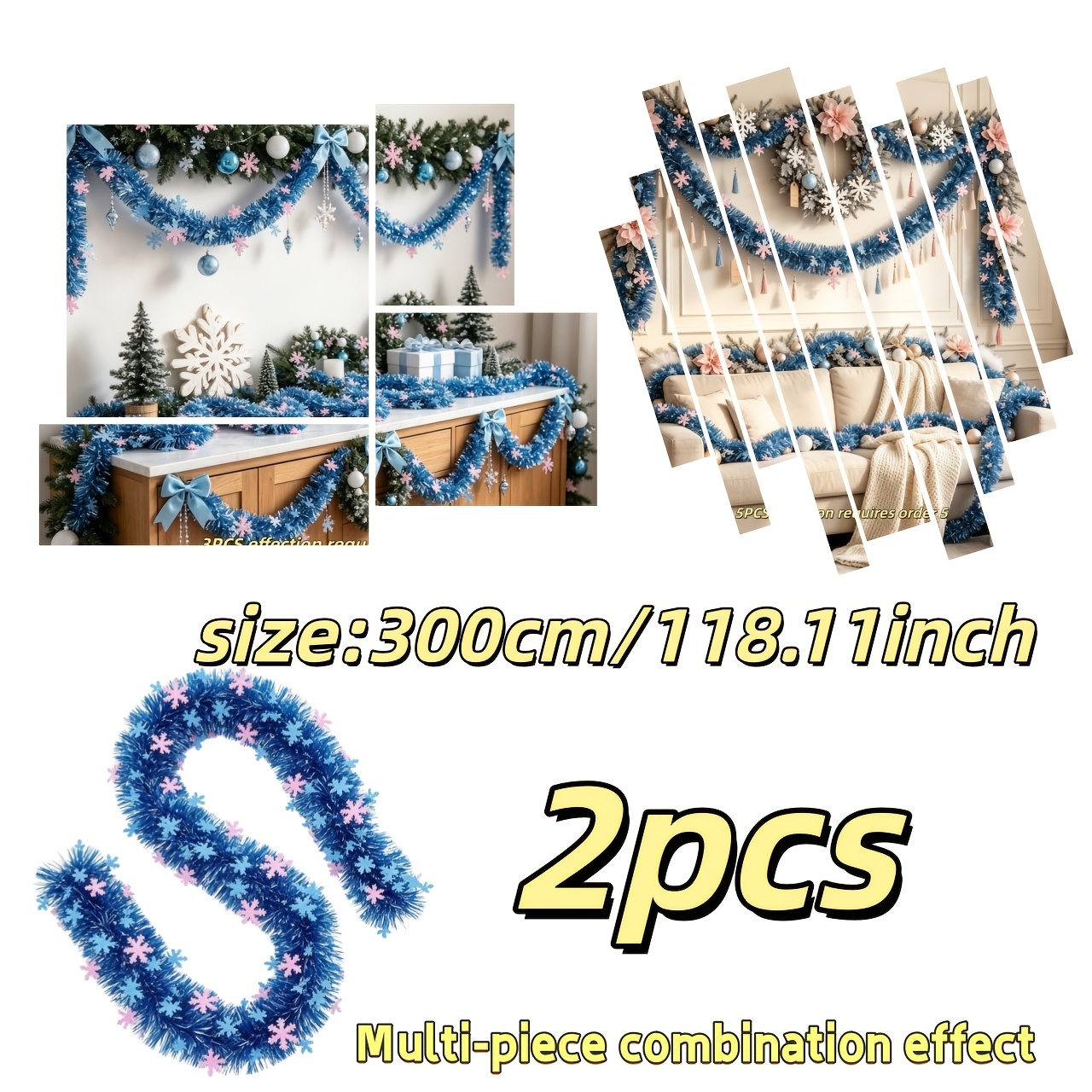TEMU 2pcs = 6 Meters Pink Dual-color Snowflakes Ribbons, Royal Glossy Delicate Premium, Sized Snowflakes Hand-layered And , View No Cheap Plastic