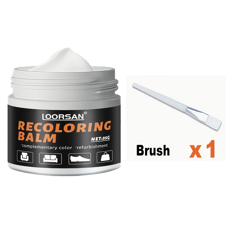 TEMU 35g White Upper Repair Cream- Sneakers, Boots And Leather Shoes Color Restoration Agent | Restores Color And Protects From Cracking | Easy To Apply With A Brush | Long-lasting Gloss