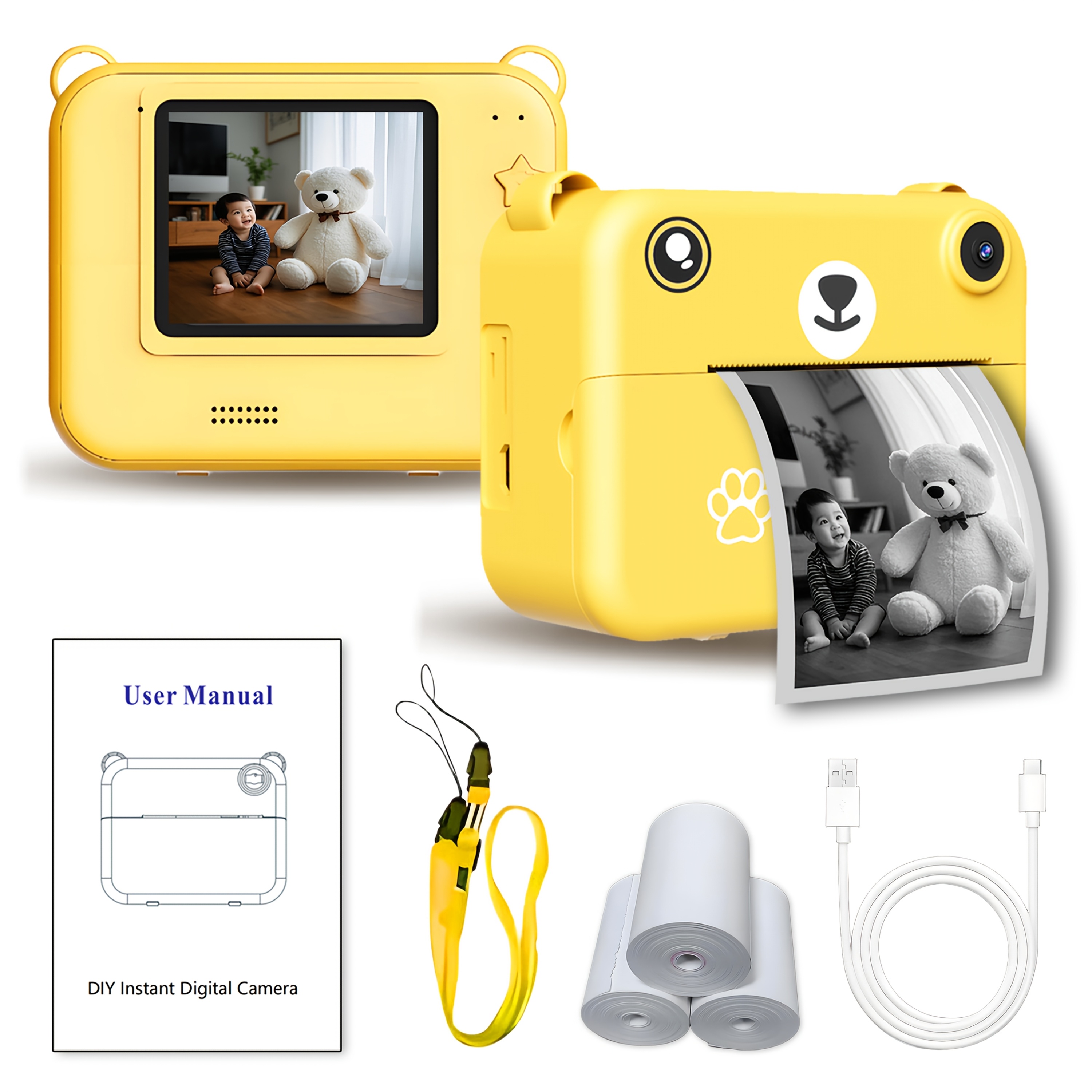 デジタルカメラ 16倍ズーム 写真初心者向けデジタルカメラ、2.7k ipsスクリーン、16xズーム