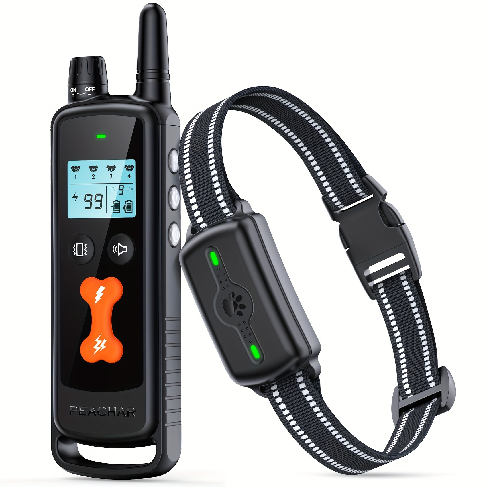 TEMU Dog Training Collar With Remote, With Vibration Shock And Security Lock Mode, 2300ft Dog Shock Collar For Large Medium Breed Dogs
