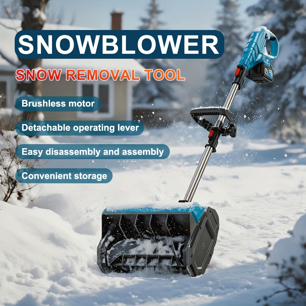 ZEEKMUSS 21V Cordless Snow Shovel Set, 13" Brushless Electric Snow Blower, 2* 21V Li-Ion Battery Packs with Adjustable Handle And Safety Switch for Driveways, Patios And Sidewalks. 2 ZEEKMUSS 21V Cordless Snow Shovel Set, 13" Brushless Electric Snow Blower, 2* 21V Li-Ion Battery Packs with Adjustable Handle And Safety Switch for Driveways, Patios And Sidewalks. - Image 2