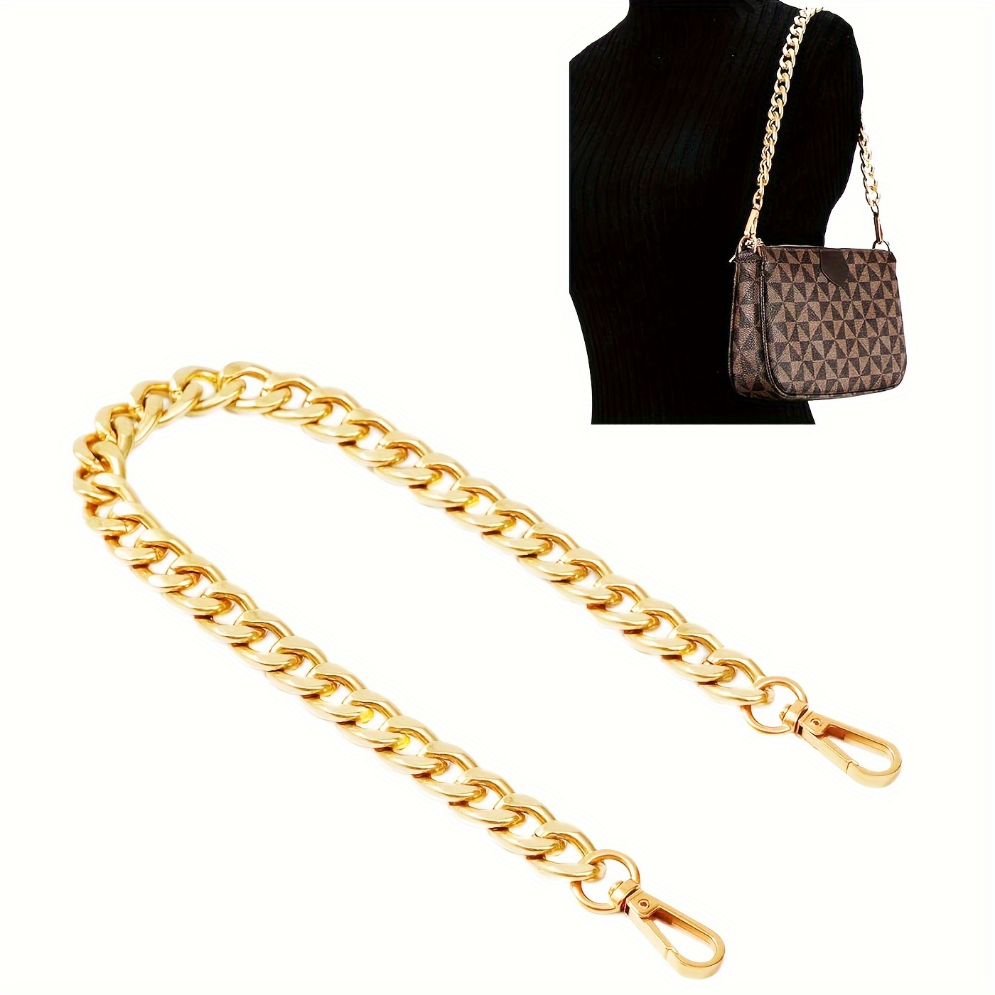 

Chain Bag Strap For Strap Replacement Metal Aluminum Portable Bag Accessories Stylish