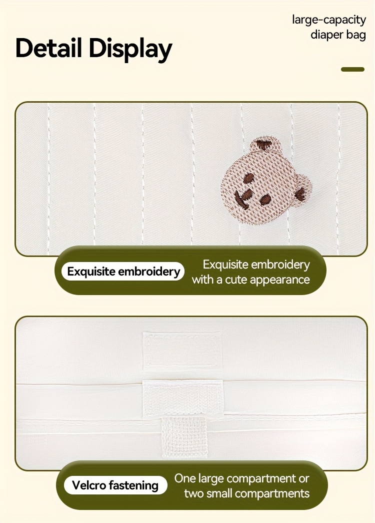 Bolso de Hombro para Mujer | Bolso de Pañales Espacioso y Lindo, Bandolera para Sujetar al Bebé, Bolso de Pañales Extragrande, Amplio y Duradero | Bolsillos Laterales Delanteros de Fácil Acceso, Almacena Pañales, Toallitas Húmedas, Botellas | Ideal para Viajes, Salidas Diarias, Regalo Perfecto, Bolso para Padres Recién Nacidos, Bolso Interior para Almacenar |