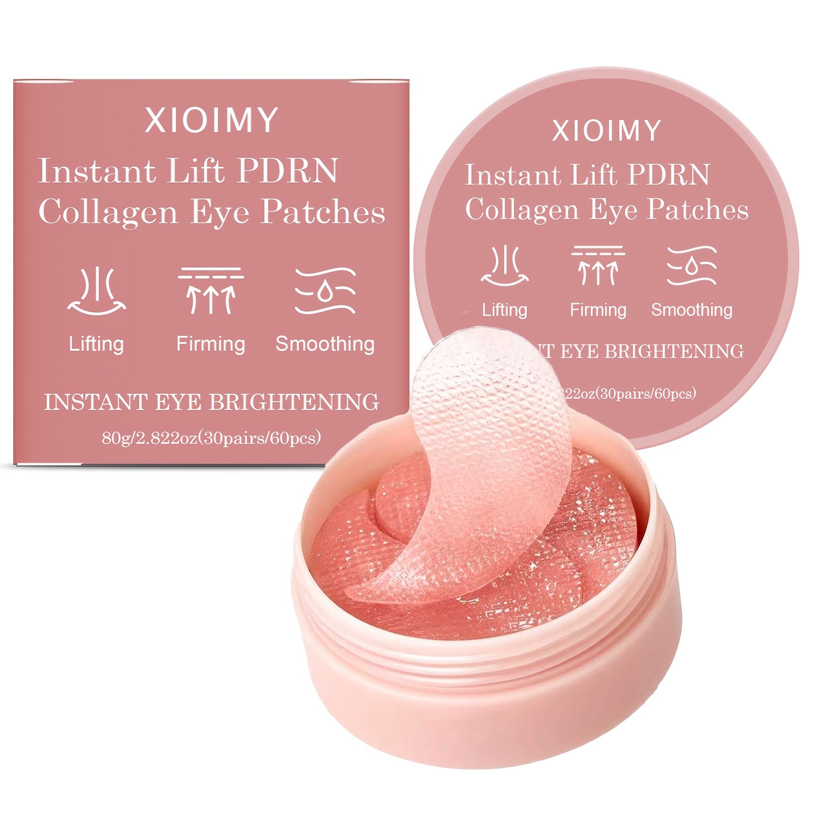 Image of 60pcs Instant Lifting Collagen Eye Patches, Intensely Moisturize , Instantly Under-, Firm Eye Contour Skin, Add Radiance To Skin, Make Elastic, To And Dullness, Eye Care, Skin Care, Eye Mask