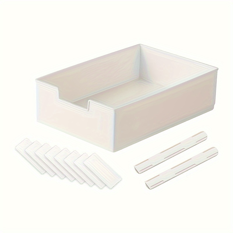 1pc Cabinet Drawer Type Storage Rack, Double Track Kitchen Seasoning Storage Basket, Pull-out Underwear Storage Box, For Bathroom, Bedroom And Kitchen, Home Supplies