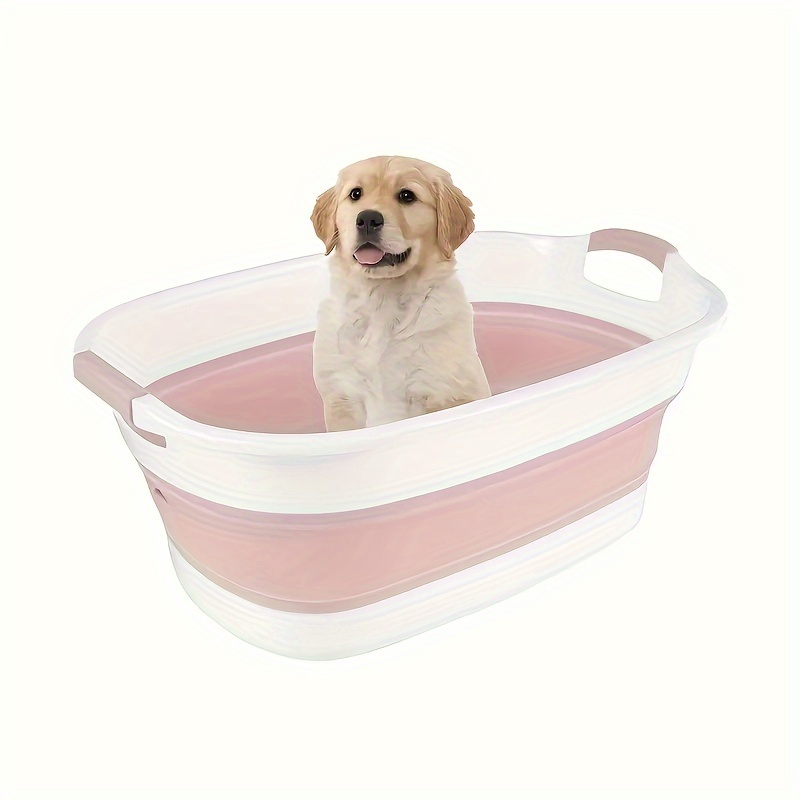

Space-saving Silicone Dog Bathtub - Portable, Foldable Pet Wash Basin For Easy Storage & Bathing Supplies
