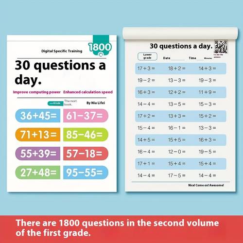 set of 6 books 30 daily exercises in elementary school mathematics special training books and mental