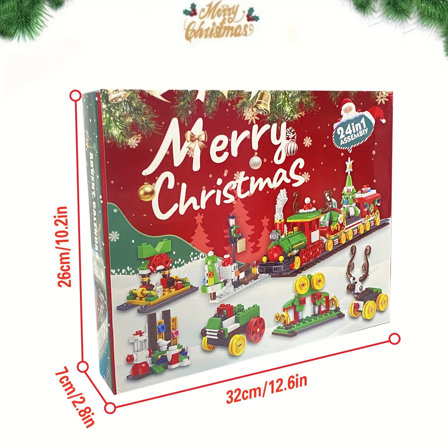 TEMU New Building Blocks Set, 24-day Christmas Countdown Advent Calendar With Hidden Gifts | Kids Diy Advent Calendar Building Blocks, Christmas